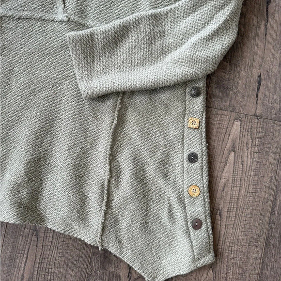 Soft Surroundings Breakwater Pullover Sweater Green Cowl Neck - Picture 3 of 5